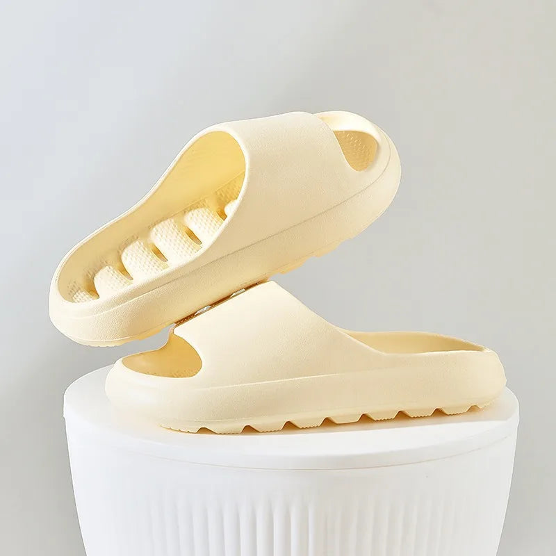 الرجال المنزل النعال منصة الجوف الوحيد الصنادل الجافة السريعة الصيف الحمام سوبر ضوء لينة المضادة للانزلاق النعال للنساء بانتوفلاس