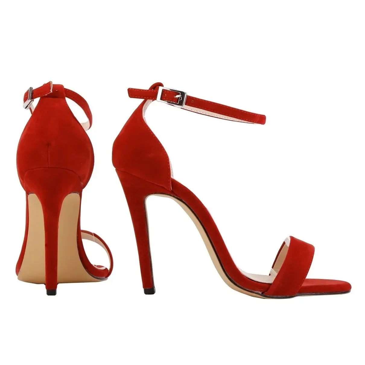 Women Sandals Summer Classic Open Toe Ankle Strap Stilettos Heel Elegant Wedding Party Dress Shoes 11cm High Heels Sexy Pumps